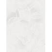 Tapet ecologic cu motiv vegetal alb-gri