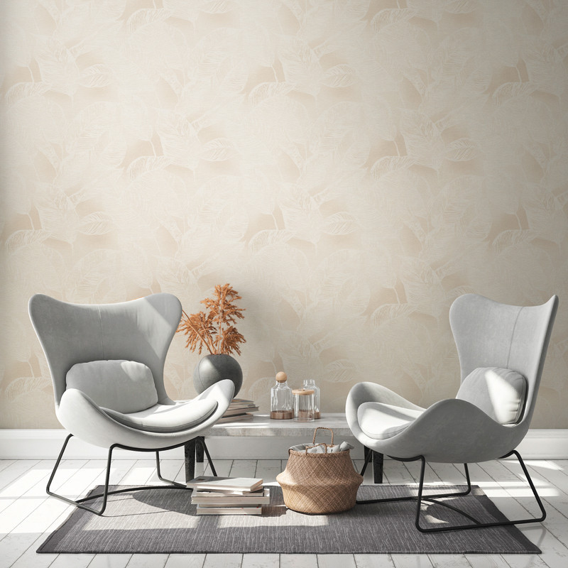 tapet-ecologic-cu-motiv-vegetal-crem-decor