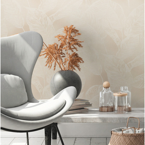 tapet-ecologic-cu-motiv-vegetal-crem-decor