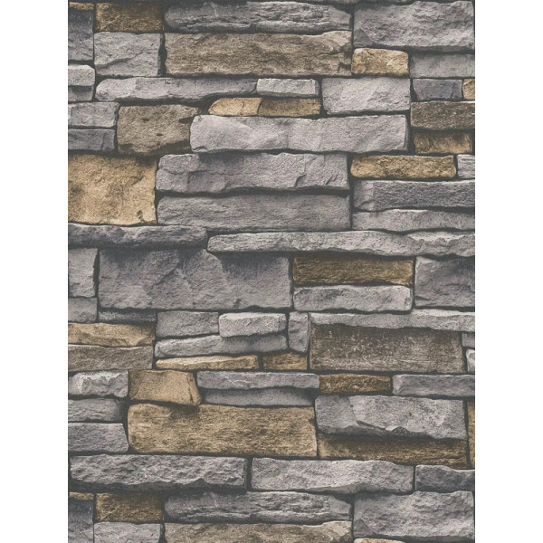 Tapet living Granit gri-crem