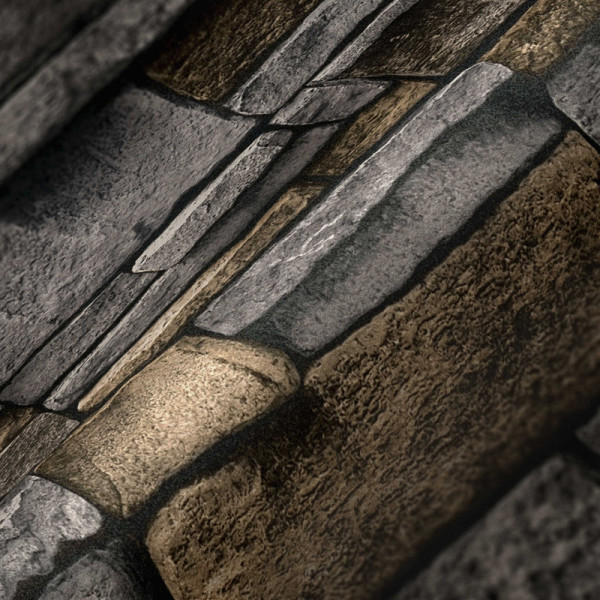 Tapet living Granit gri-crem