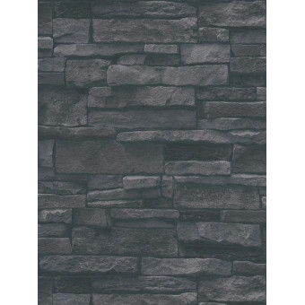 Tapet living Granit negru