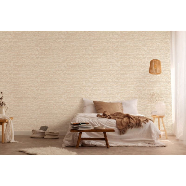 Tapet piatra rustica crem