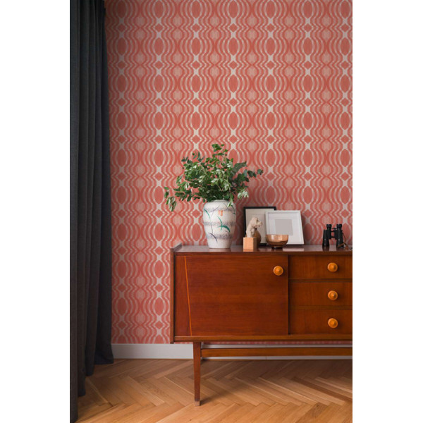 Tapet retro Psychedelia rosu