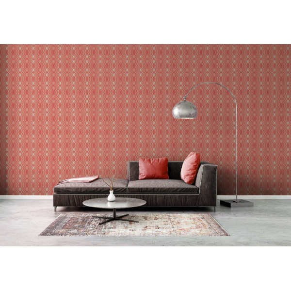 Tapet retro Psychedelia rosu