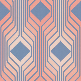 Tapet Retro Chic albastru