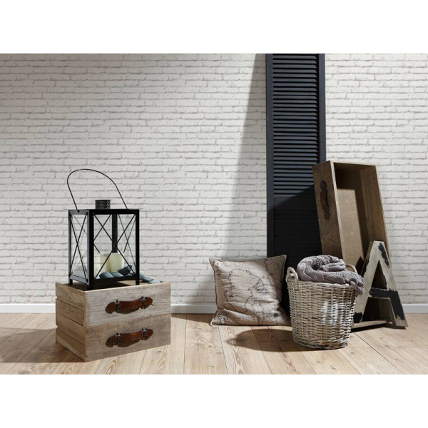 tapet-vlies-caramida-alba-elements-decorare