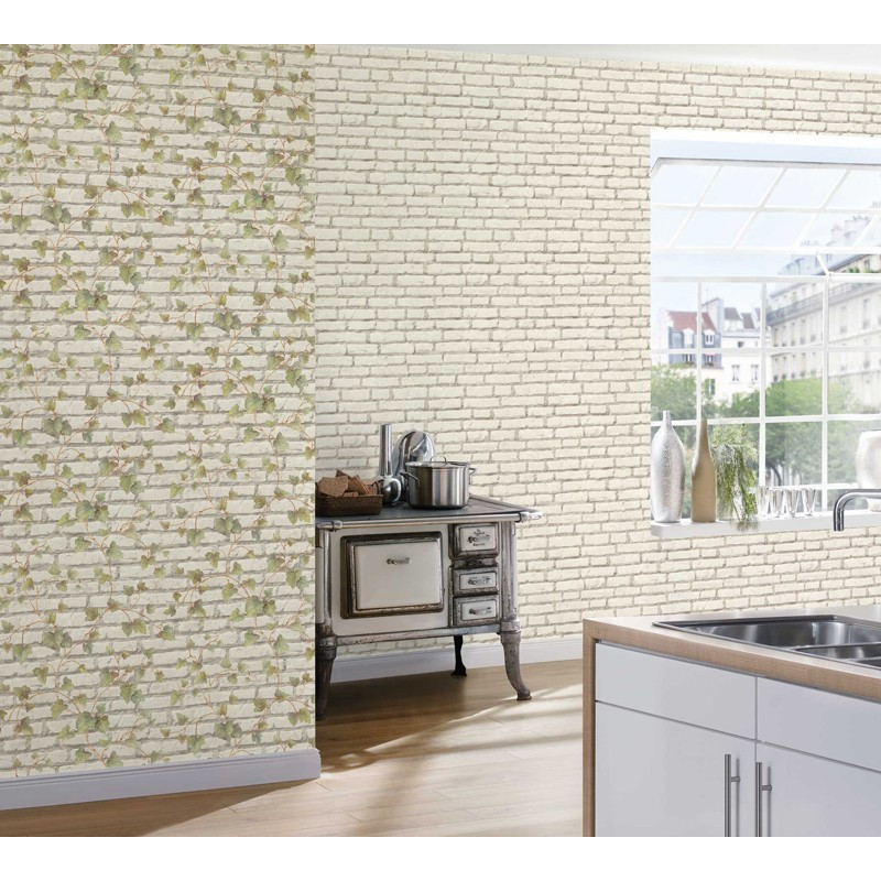 tapet-vlies-caramida-alba-elements-decorare