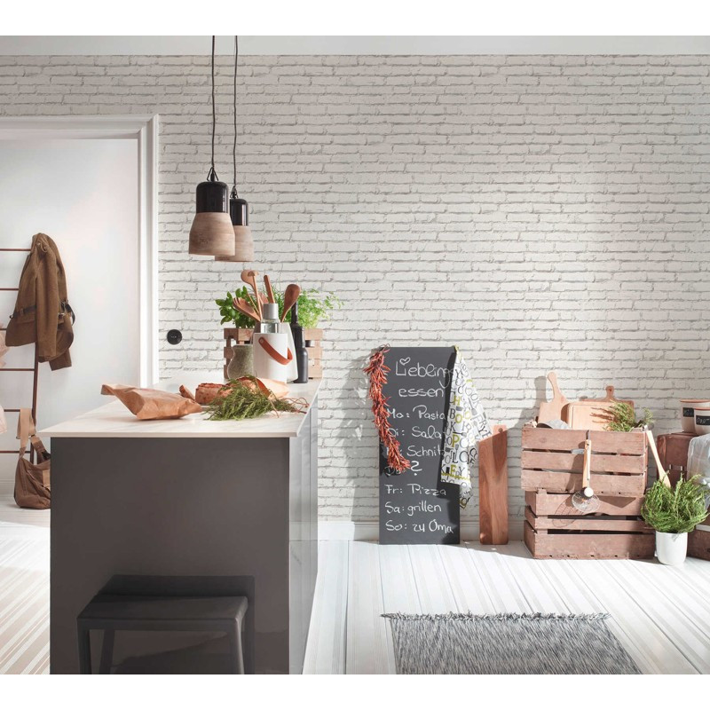 tapet-vlies-caramida-alba-elements-decorare