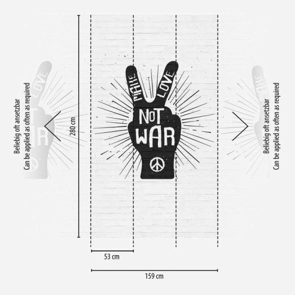 Fototapet Make Love Not War