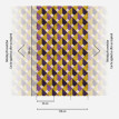 Fototapet retro geometric galben-mov
