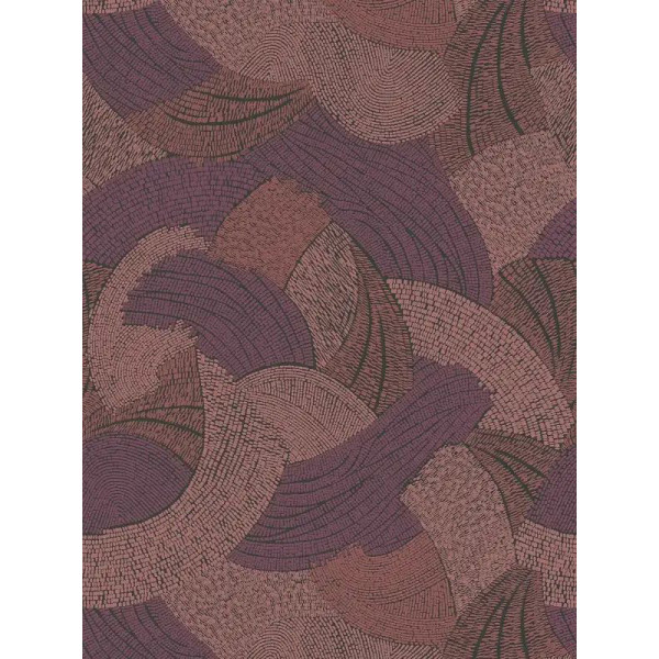 Tapet abstract cu model ondulat violet-grena