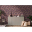Tapet abstract cu model ondulat violet-grena