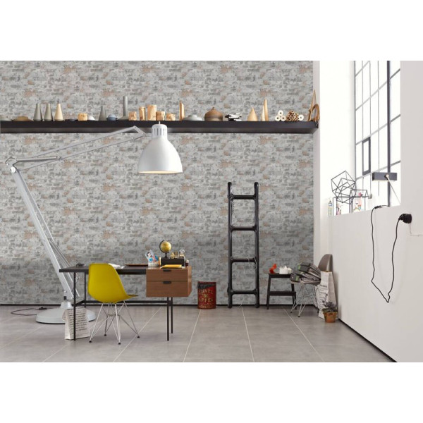 tapet-caramida-antica-gri-elements-decorare