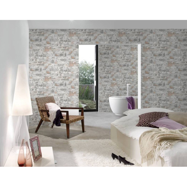 tapet-caramida-antica-gri-elements-decorare