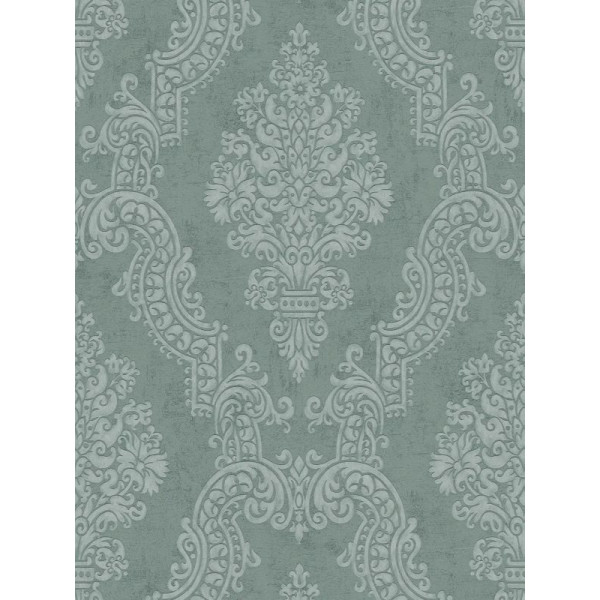 Tapet elegant stil Baroc gri-verzui