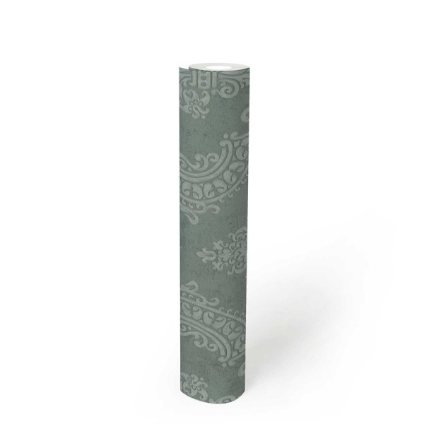 Tapet elegant stil Baroc gri-verzui