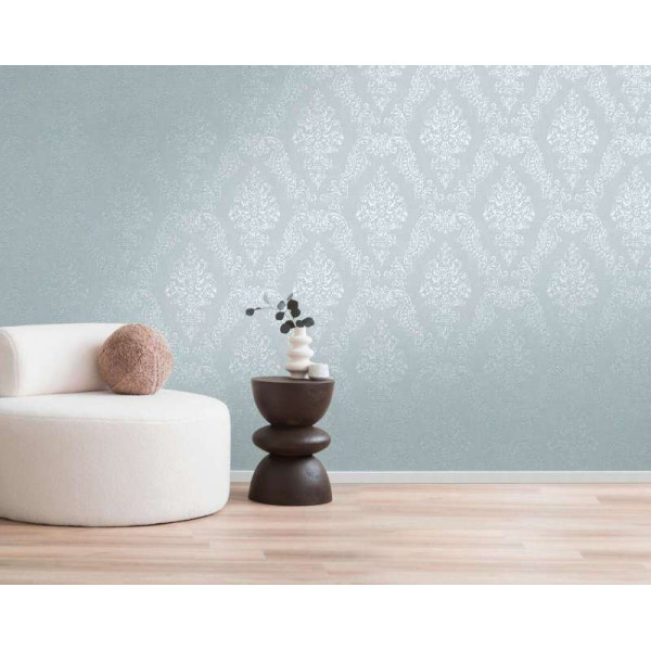 Tapet elegant stil Baroc turcoaz deschis