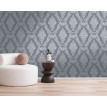 Tapet elegant stil Baroc gri antracit