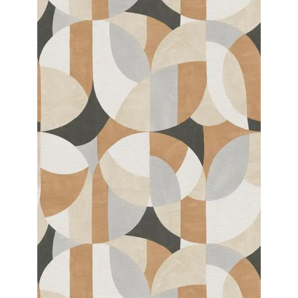 Tapet Bauhaus geometric gri-maro