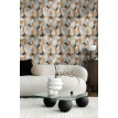 Tapet Bauhaus geometric gri-maro