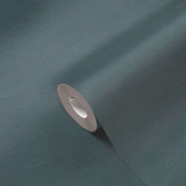 Tapet imitatie textil albastru petrol