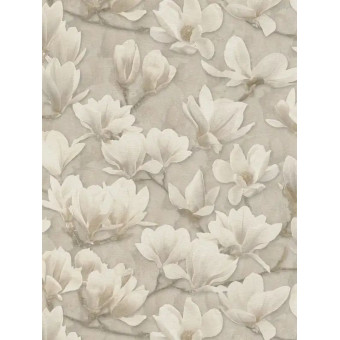 Tapet cu magnolii crem