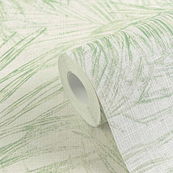 Tapet texturat Trestii crem-verde