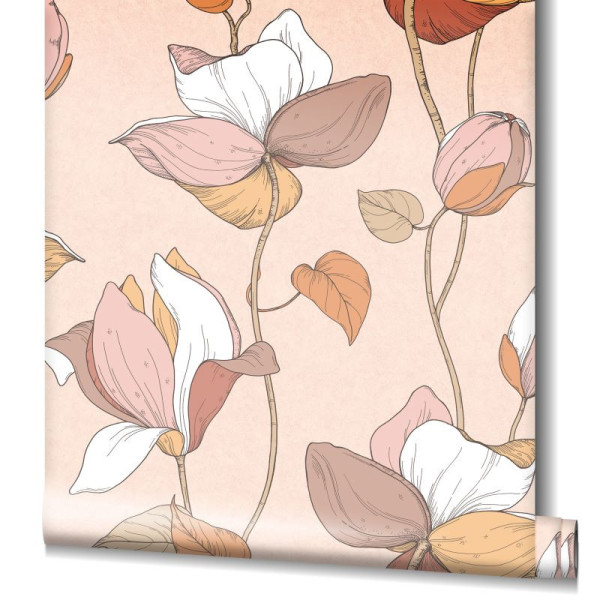 Tapet floral artistic Kyoto 47471