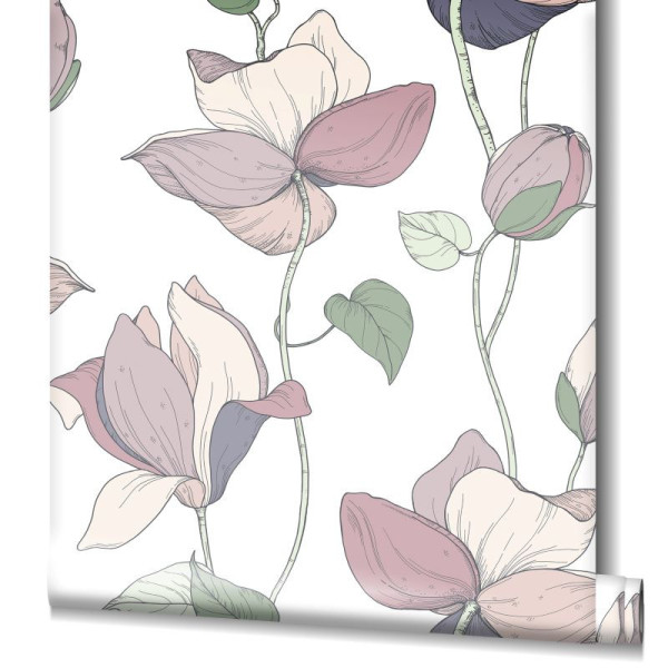 Tapet floral artistic Kyoto 47472