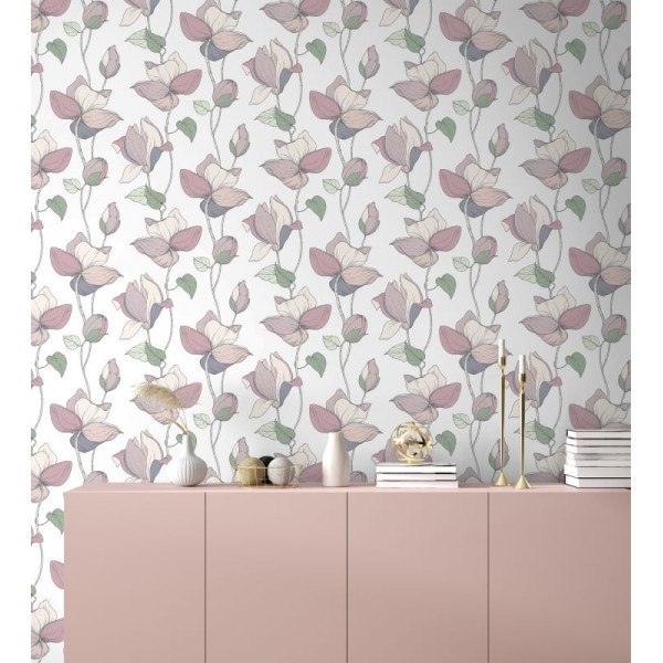 Tapet floral artistic Kyoto 47472