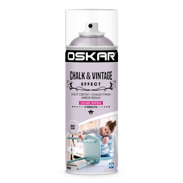 Vopsea creta spray Oskar Dirty Liliac