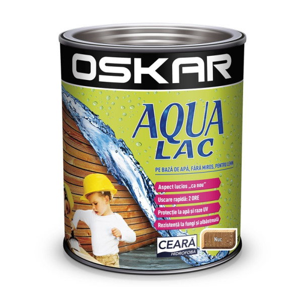 Oskar Aqua Lac pentru lemn Nuc 0.75l