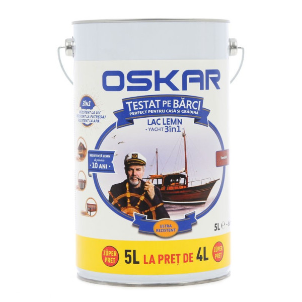 Lac lemn Oskar Yacht Trandafir lucios 5L