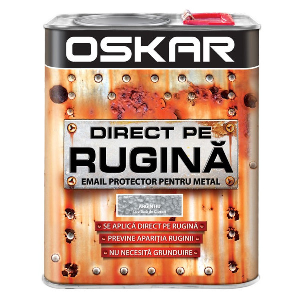 Vopsea Oskar Direct pe Rugina Argintiu Lovitura de Ciocan 2.5L