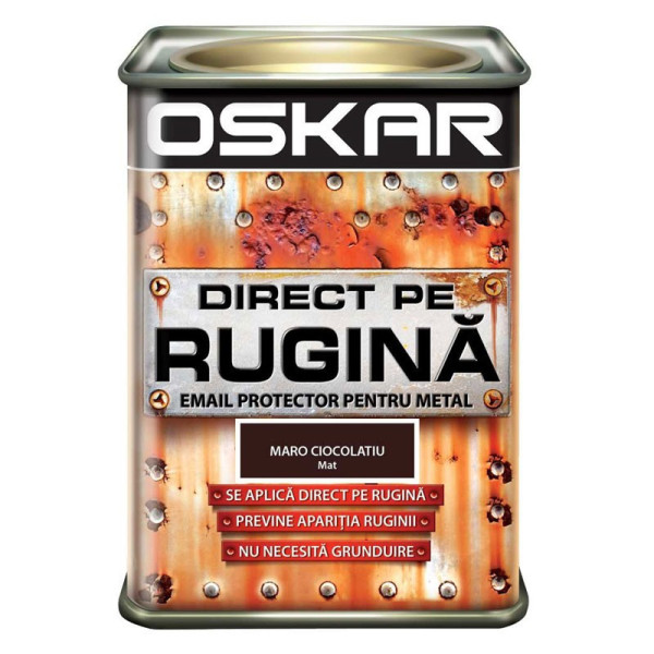 Vopsea Oskar Direct pe Rugina Maro Ciocolatiu Mat 0.5L
