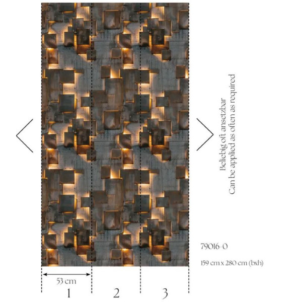 Fototapet 3D cu accente luminoase
