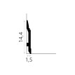 Plinta alba Mardom MD361 144 mm
