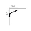 Cornisa tavan LED MD110 89x106 mm