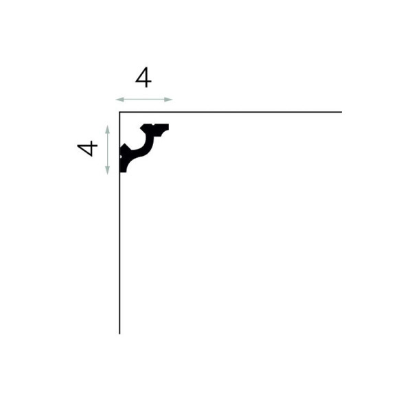 Cornisa tavan LED MD172 40x40 mm