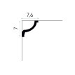 Cornisa tavan MDA121 70x76 mm