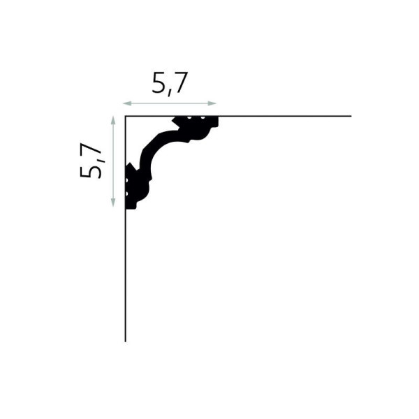 Cornisa flexibila MD106F 57x57 mm