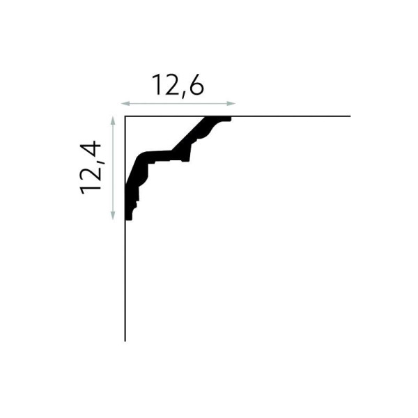 Cornisa flexibila MDB169F 124x126 mm