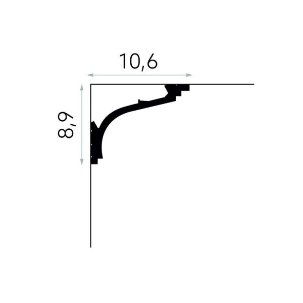 Cornisa flexibila MD110F 89x106 mm