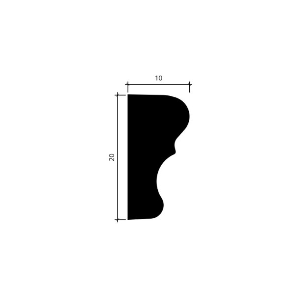 Brau decorativ Gaudi 20x10 mm