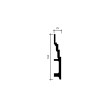 Plinta polimer dur Gaudi 160x25 mm