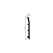 Plinta polimer dur Gaudi 150x15 mm alba