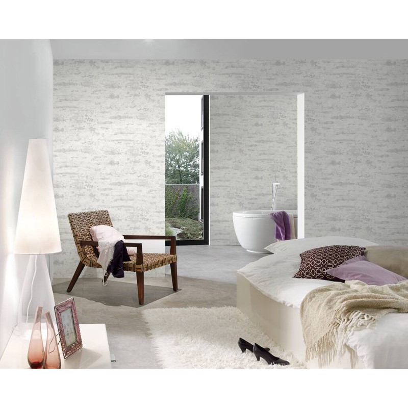tapet-vintage-beton-alb-ambient