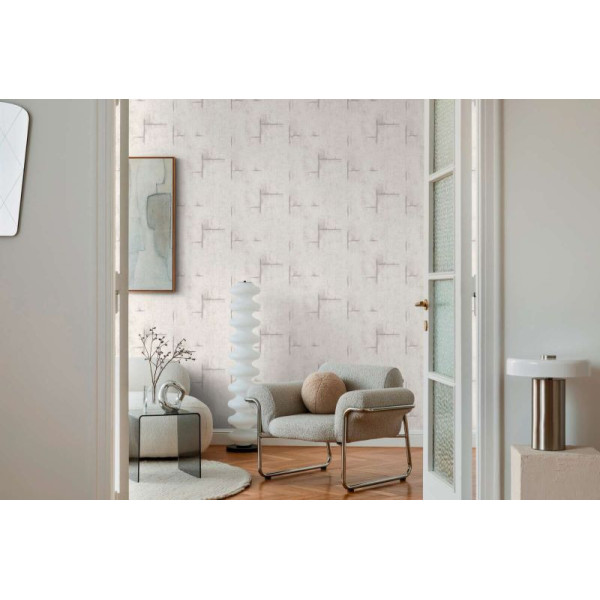 Tapet stil industrial alb-gri