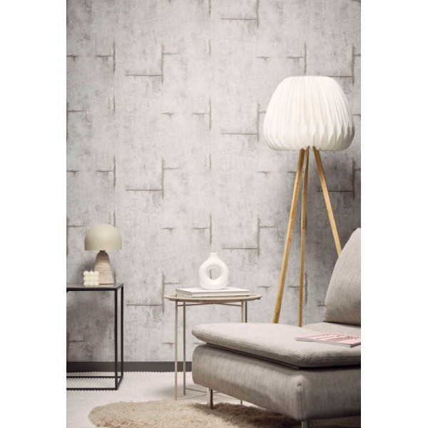 Tapet stil industrial bej-gri